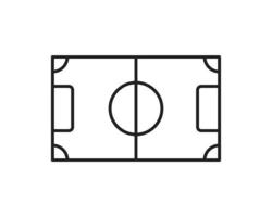 modèle d'icône de terrain de football couleur noire modifiable. symbole d'icône de terrain de football illustration vectorielle plate pour la conception graphique et web. vecteur
