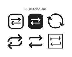 modèle d'icône de substitution couleur noire modifiable. symbole d'icône de substitution illustration vectorielle plate pour la conception graphique et web. vecteur