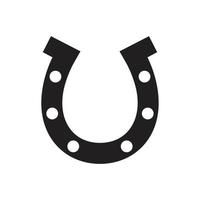 modèle d'icône de fer à cheval couleur noire modifiable. symbole d'icône de fer à cheval illustration vectorielle plate pour la conception graphique et web.