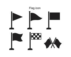 modèle d'icône de drapeau couleur noire modifiable. symbole d'icône de drapeau illustration vectorielle plate pour la conception graphique et web. vecteur