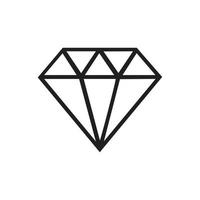modèle d'icône de vecteur de diamant couleur noire modifiable. symbole d'icône de vecteur de diamant illustration vectorielle plate pour la conception graphique et web.