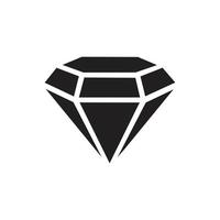 modèle d'icône de vecteur de diamant couleur noire modifiable. symbole d'icône de vecteur de diamant illustration vectorielle plate pour la conception graphique et web.