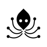 conception d'icône de pieuvre vecteur