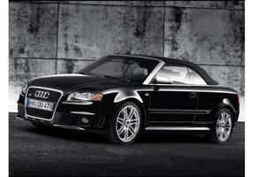 Black audi rs4 cabriolet vecteur