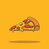 illustration de cicon de glace à pizza. collecte de restauration rapide. vecteur