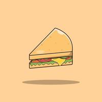 illustration d'icône de vecteur de sandwich, collection de restauration rapide