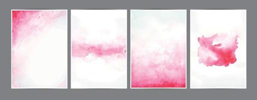 vecteur aquarelle rose éclaboussant sur le papier dans la collection de modèles de fond de carte d'invitation de taille a4