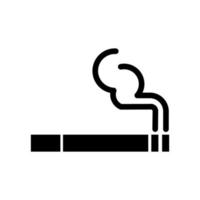 aucune icône de signe d'avertissement de fumer. vecteur