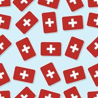 drapeau suisse sans couture dans un modèle de style plat vecteur