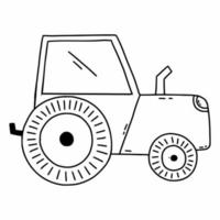 tracteur. illustration vectorielle de griffonnage. équipement agricole. vecteur
