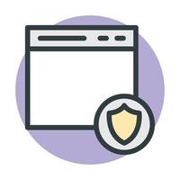 concepts de sécurité de site Web vecteur