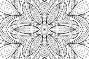 illustration de page de livre de coloriage de mandala détaillé décoratif