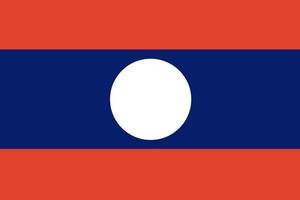 drapeau du laos. couleurs et proportions officielles. drapeau national du laos.