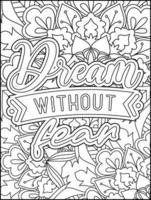 page de coloriage de citations de motivation. page de coloriage de citations inspirantes. page de coloriage des citations affirmatives. page de coloriage de citations positives. ondes positives. livre de coloriage pour adultes. vecteur