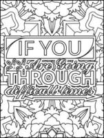 page de coloriage de citations de motivation. page de coloriage de citations inspirantes. page de coloriage des citations affirmatives. page de coloriage de citations positives. ondes positives. livre de coloriage pour adultes. vecteur