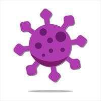 virus violet isolé sur fond blanc. illustration vectorielle vecteur