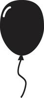 icône de ballon de ligne sur fond blanc. style plat. icône de ballon de ligne pour la conception, le logo, l'application, l'interface utilisateur de votre site Web. signe de ballon. symbole de ballon noir. vecteur