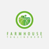 logo maison et ferme vecteur