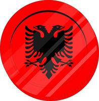 drapeau de l'Albanie vecteur