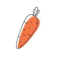 doodle contour carotte avec tache. illustration vectorielle pour l'emballage vecteur