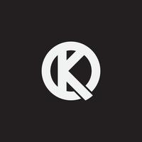 modèle de logo de conception de monogramme kq. vecteur