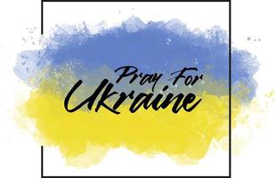 priez pour l'ukraine, drapeau ukrainien priant illustration vectorielle de concept. priez pour la paix en ukraine. sauver l'ukraine de la russie. vecteur