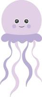 illustration vectorielle de méduse drôle de dessin animé isolé sur fond blanc personnage animal marin animal mignon utilisé pour le magazine livre affiche carte enfants invitation pages web vecteur