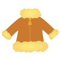 un manteau en peau de mouton marron, illustration vectorielle vecteur