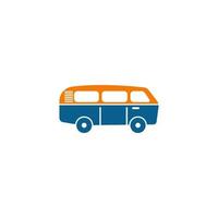 vecteur de conception de logo icône mobile caravane simple