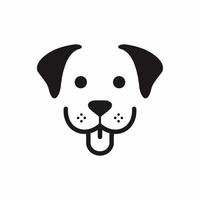 logo de visage de chien vecteur