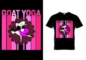 conception d'impression d'illustration vectorielle de yoga de chèvre pour t shirt.eps vecteur