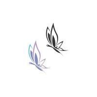 papillon icône logo design concept modèle illustration vecteur