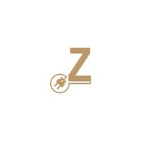 câble d'alimentation formant le modèle d'icône de logo lettre z vecteur