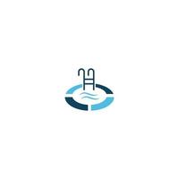 baignade. icône de natation logo design concept illustration vecteur