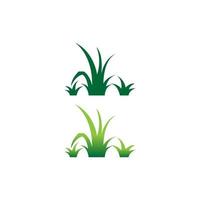 modèle de vecteur de conception de logo d'icône d'herbe naturelle