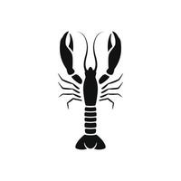 conception de vecteur de silhouette de homard pour les icônes de logo