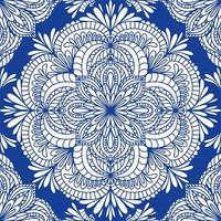 modèle sans couture ornement blanc et bleu. éléments d'ornement vintage motifs ethniques turcs indiens pour tissus et textiles, papier peint, emballage et décoration. vecteur