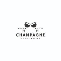 champagne logo icône signe symbole design vecteur