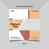 vecteur gratuit de modèle de publication sur les médias sociaux de la fête des mères