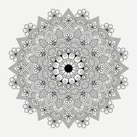 fond de mandala noir et blanc vecteur