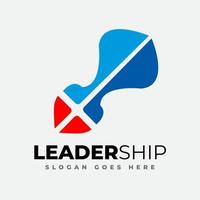 logo de leadership de carrière vecteur