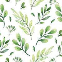 joli motif sans couture de feuillages verts pour tissu ou papier peint vecteur