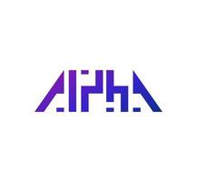 logo alpha au design minimaliste vecteur