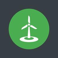 icône énergétique du vent, signe du parc éolien, illustration vectorielle vecteur
