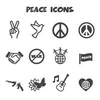 symbole d&#39;icônes de paix vecteur
