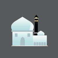 bâtiment de mosquée islamique moderne et élégant, adapté aux diagrammes, cartes, infographies, illustrations et autres éléments graphiques vecteur