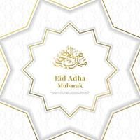 modèle de carte de voeux eid mubarak vecteur premium