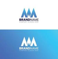 lettre ma creative gradient logo design vector gratuit