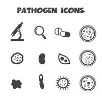 symbole d&#39;icônes de pathogène vecteur