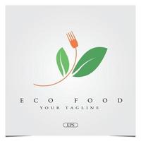 feuille écologie alimentaire logo prime modèle élégant vecteur eps 10 meilleur pour restaurant eco nature